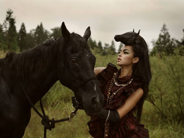 Photograph Haseo Hasegawa Horse on One Eyeland